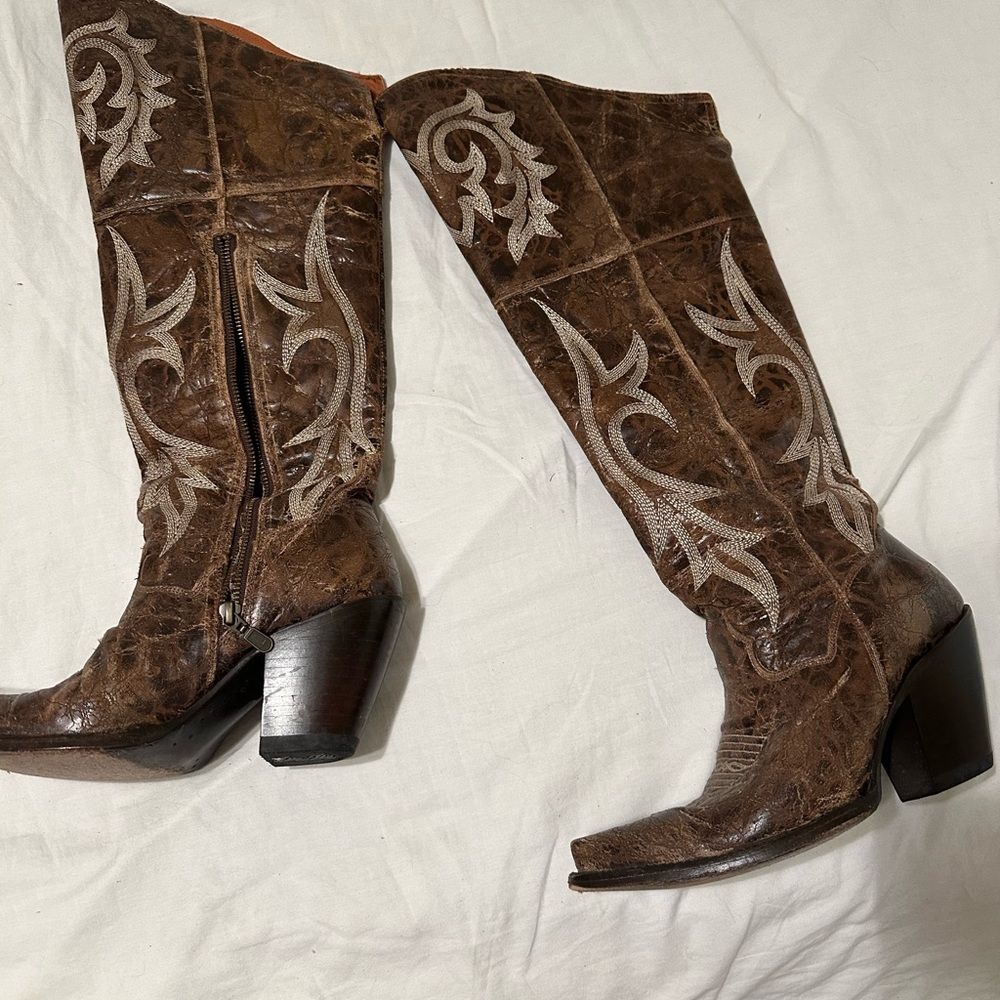 Brown Western Leather Boots
